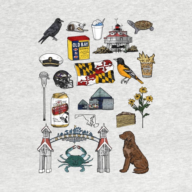 Maryland Flash Sheet - Color by Elizabeth Weglein Art